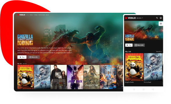 Vodlix OTT Desktop & Android Mobile App
